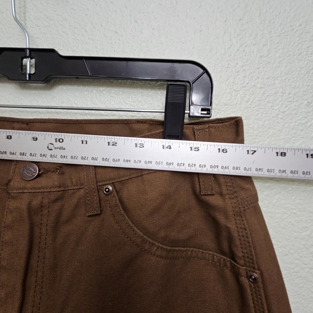 Dickies Carpenter Jeans 34x32 Brown Relaxed Fit Duck Canvas Utility Workwear - Picture 8 of 11